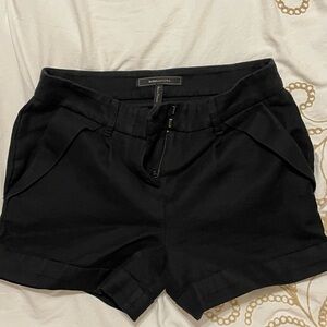 BCBGMaxAzria Women's Elegant Black High Waist Shorts